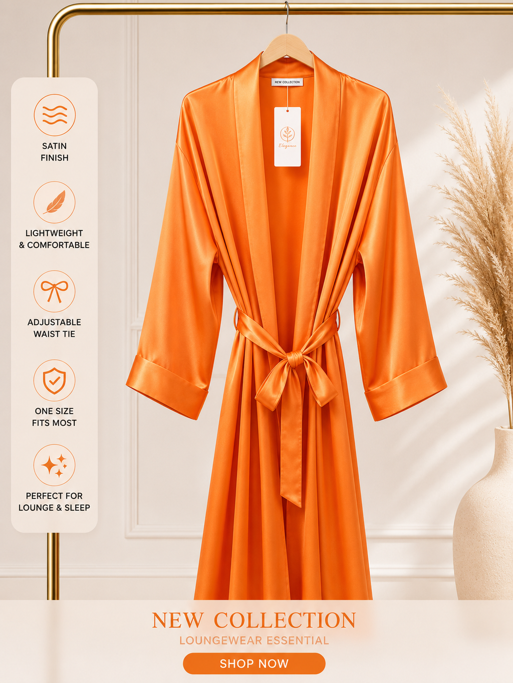✨ Luxury Satin Kimono Robe