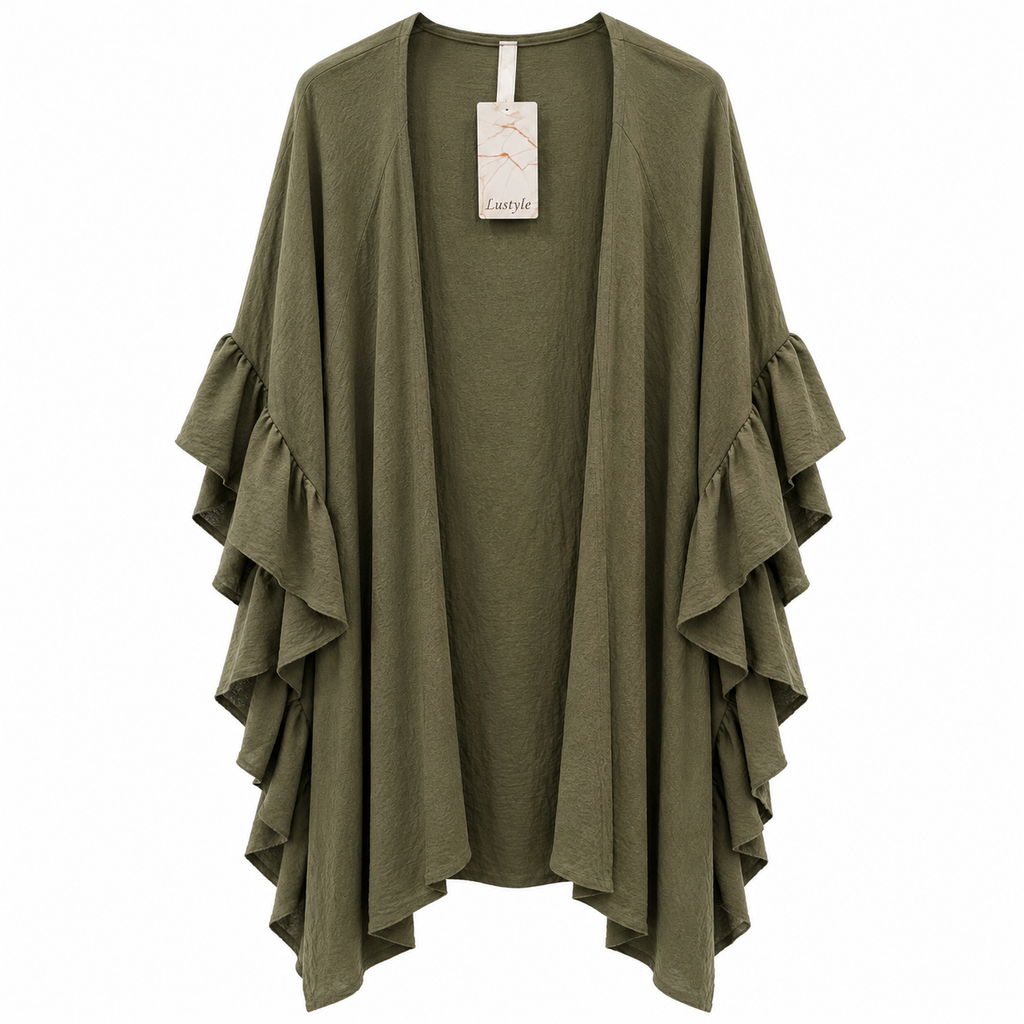 Luxury Frill Sleeve Kimono Cardigan – One Size