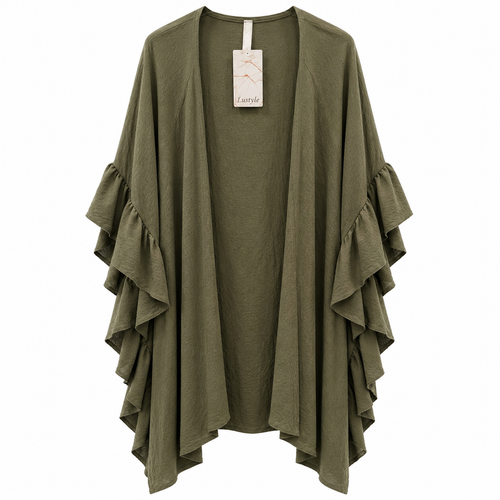 Luxury Frill Sleeve Kimono Cardigan – One Size
