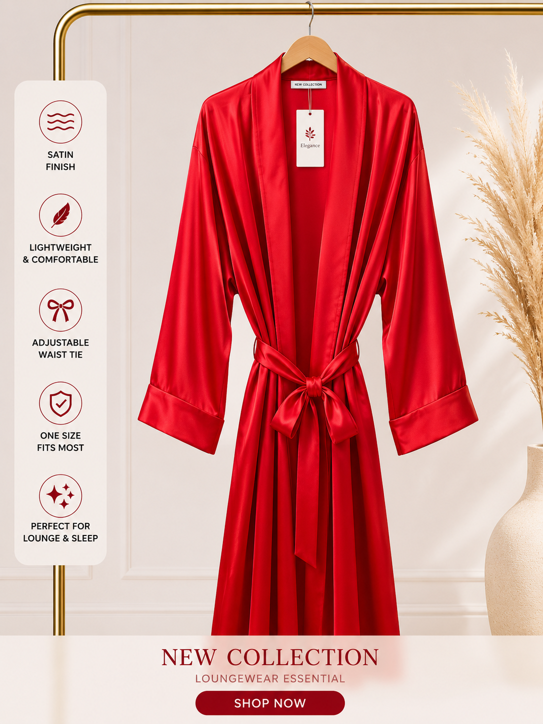 ✨ Luxury Satin Kimono Robe