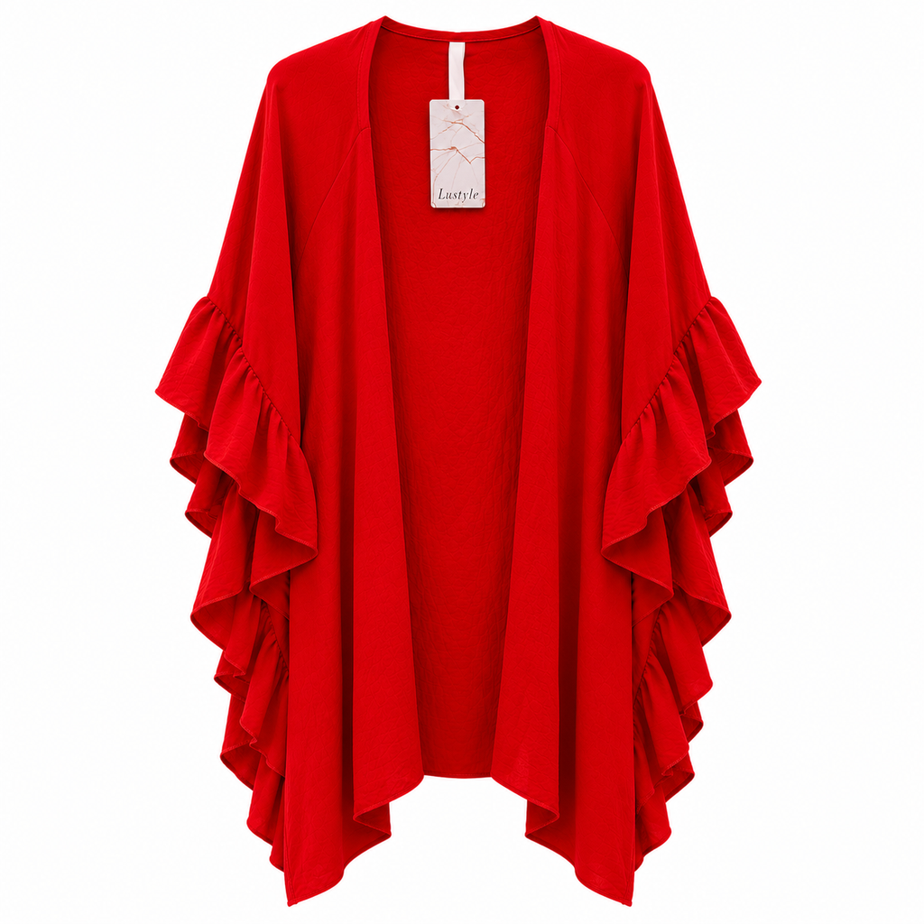 Luxury Frill Sleeve Kimono Cardigan – One Size