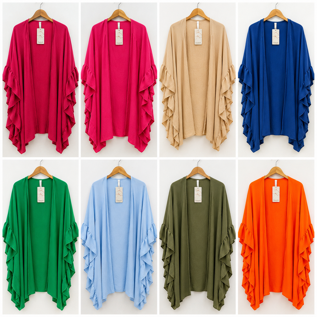 Luxury Frill Sleeve Kimono Cardigan – One Size